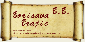 Borisava Brajić vizit kartica